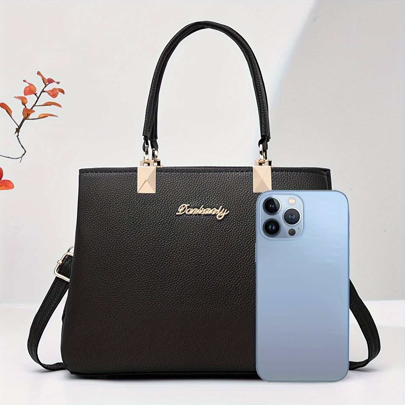 Искусственная кожаная сумка на плечо с бантом и несколькими отделениями для работы и вечеринок