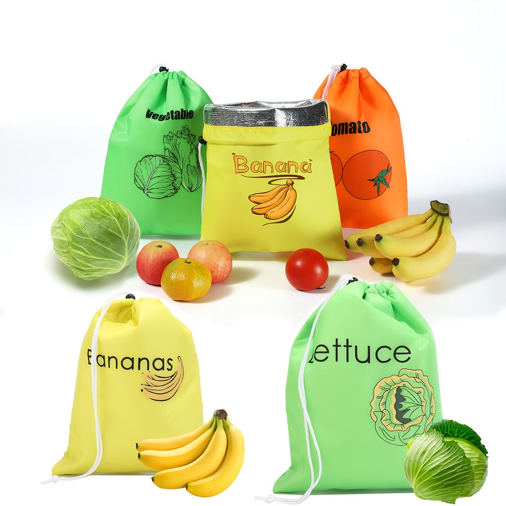 Rectangular Reusable Food Storage Bag for Fruits and Vegetables Eco-Friendly Washable Durable