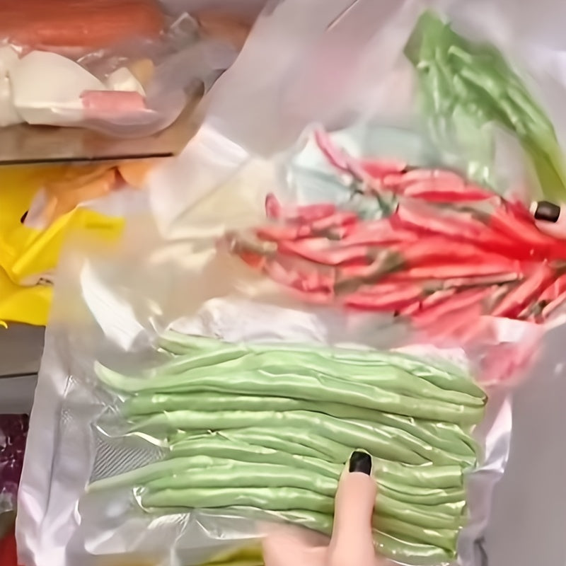 Bolsas de sellado al vacío para almacenamiento de alimentos reutilizables aptas para microondas, refrigerador duraderas