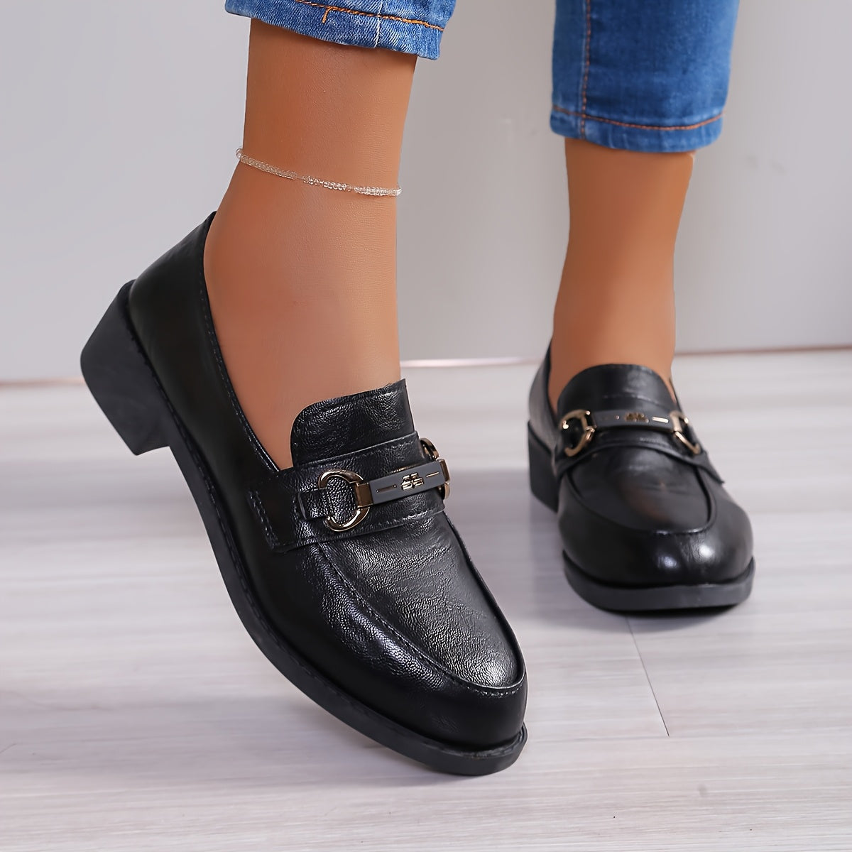 Women's Round Toe Slip-On Flats, Comfortable Rubber Sole, Anti-Slip, Casual Shoes