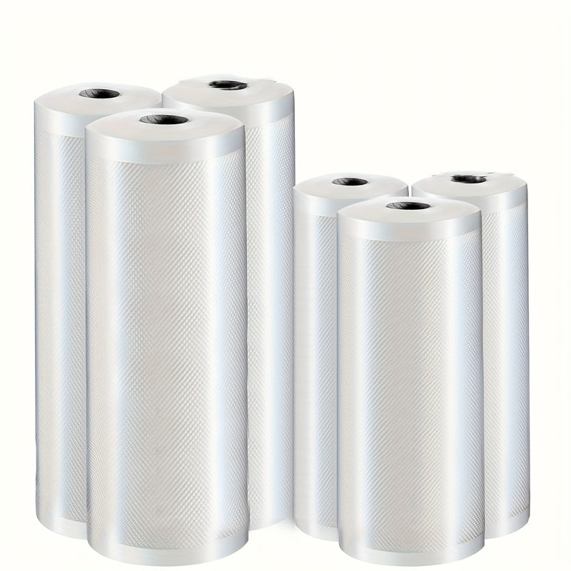 6pcs Single Sided Grain Vacuum Bags PE+PA Material for Food Storage in Kitchen and Household