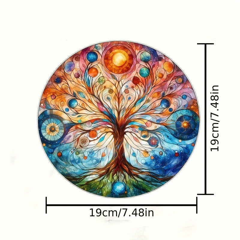 Colorful Acrylic Tree of Life Wall Decor for Spring Wreath Centerpiece or Gift