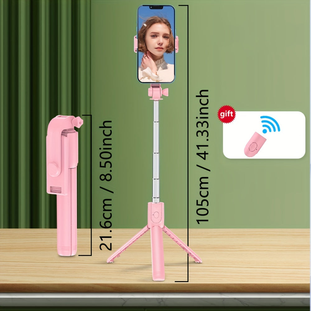 3-in-1 Selfie Stick Tripod va Wireless Remote uchun jonli efir videolari, suratlar, sayohat