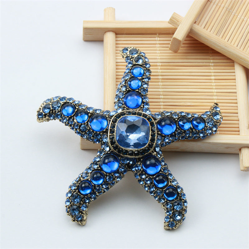 Vintage Silver Starfish Brooch Ocean-Inspired Jewelry Gift for Women