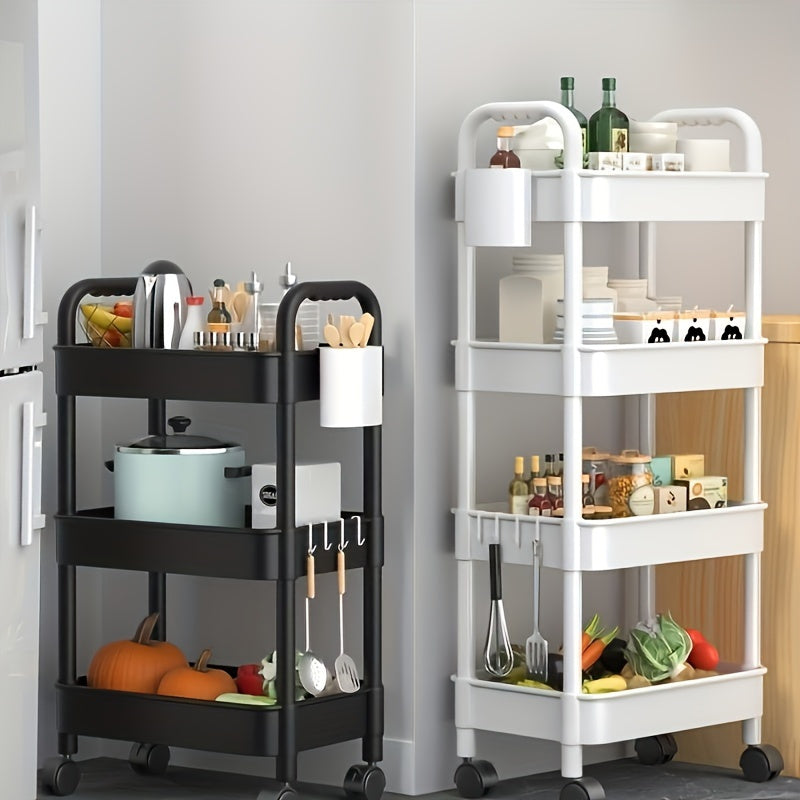 Carro de almacenamiento con ruedas multifuncional con 3/4/5 niveles para cocina, baño y sala de estar
