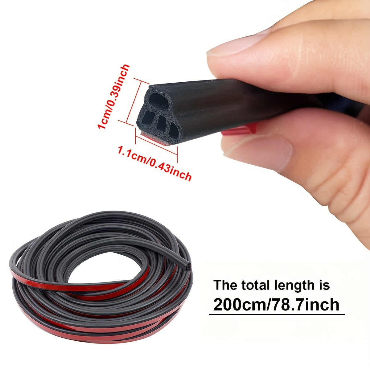 Universal avtomobil yopish chizig'i ikki qatlamli ovoz o'tkazmaydigan L-shaklidagi