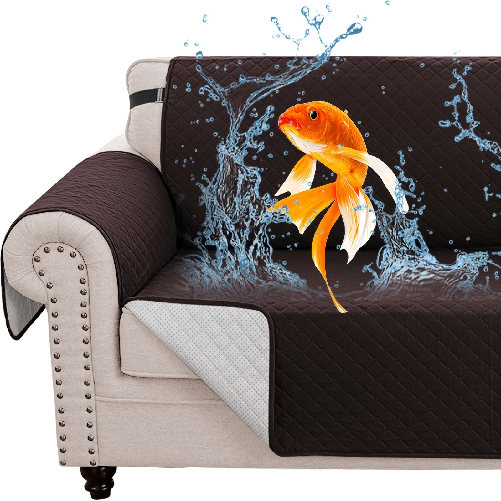 Anti-Slip Pet-Friendly Sofa Cover for Armchair, Loveseat, and Sectional in Modern Polyester