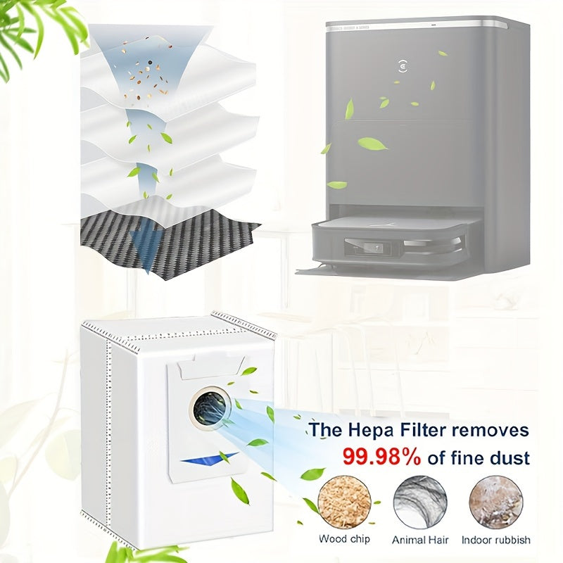 Replacement Parts Kit for Robot Vacuum Includes Main Brush HEPA Filters Mop Cloths Side Brushes