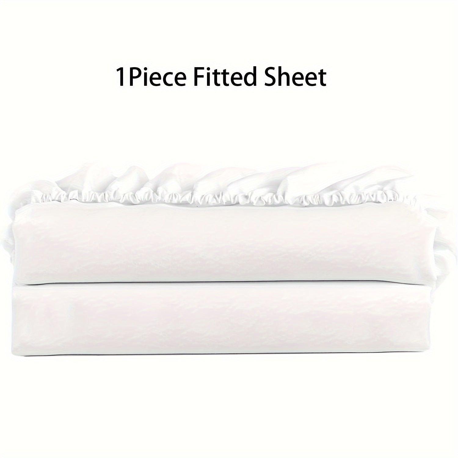 White Fitted Sheet for Queen Size Beds Microfiber Deep Pockets Breathable Ultra Soft