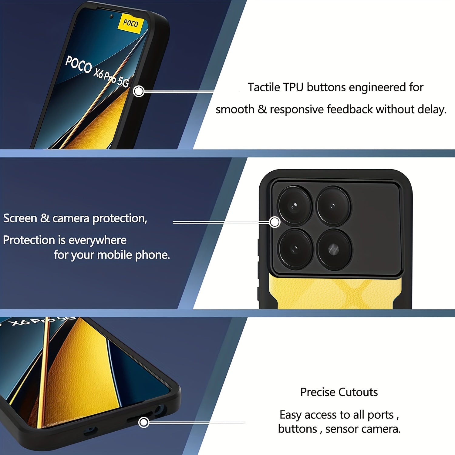 360 Full Body Shockproof Phone Case for Xiaomi POCO Series with Built-in Screen Protector