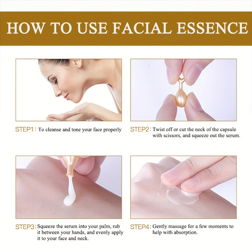 Cápsulas de esencia facial hidratante con vitamina E para hidratar la piel