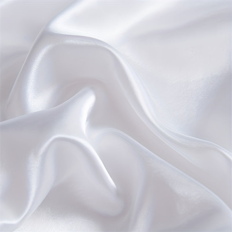 Silky Satin Bed Sheet Flat Sheet for Bedroom Guest Room Home Decor 1 Piece