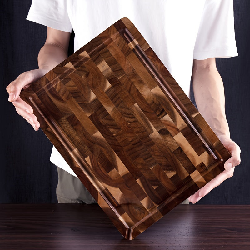 Durable Acacia Wood Cutting Board with Juice Groove for Fruits and Vegetables