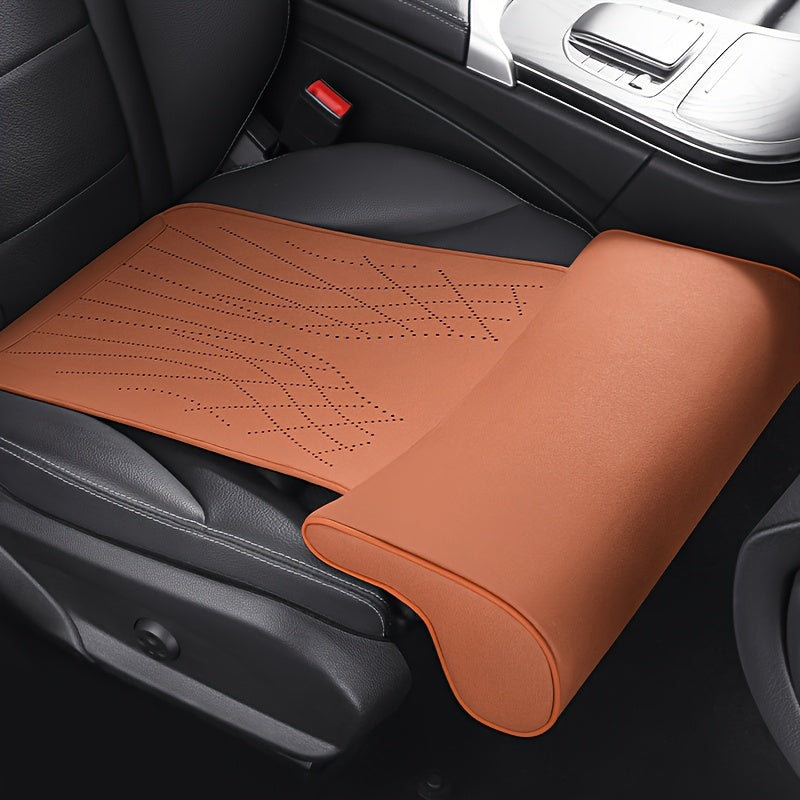 Car Seat Thigh Support Cushion Nappa Leather Memory Foam for Long Drives