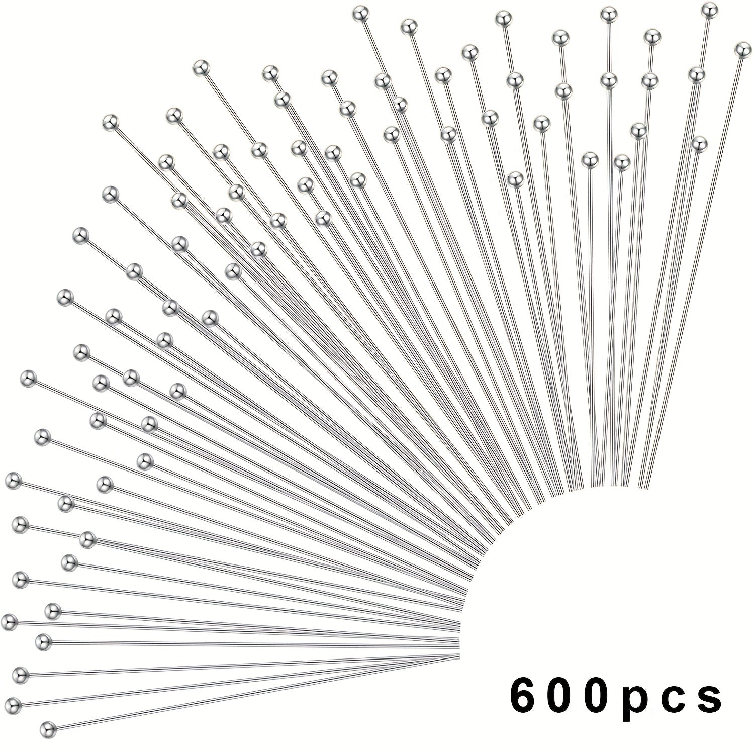 Set of Copper Ball Head Pins 16-35mm for Earrings Bracelets Jewelry Making