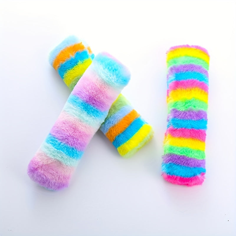 Interactive Cat Toy Set Plush Stripes Indoor Play for Kitten