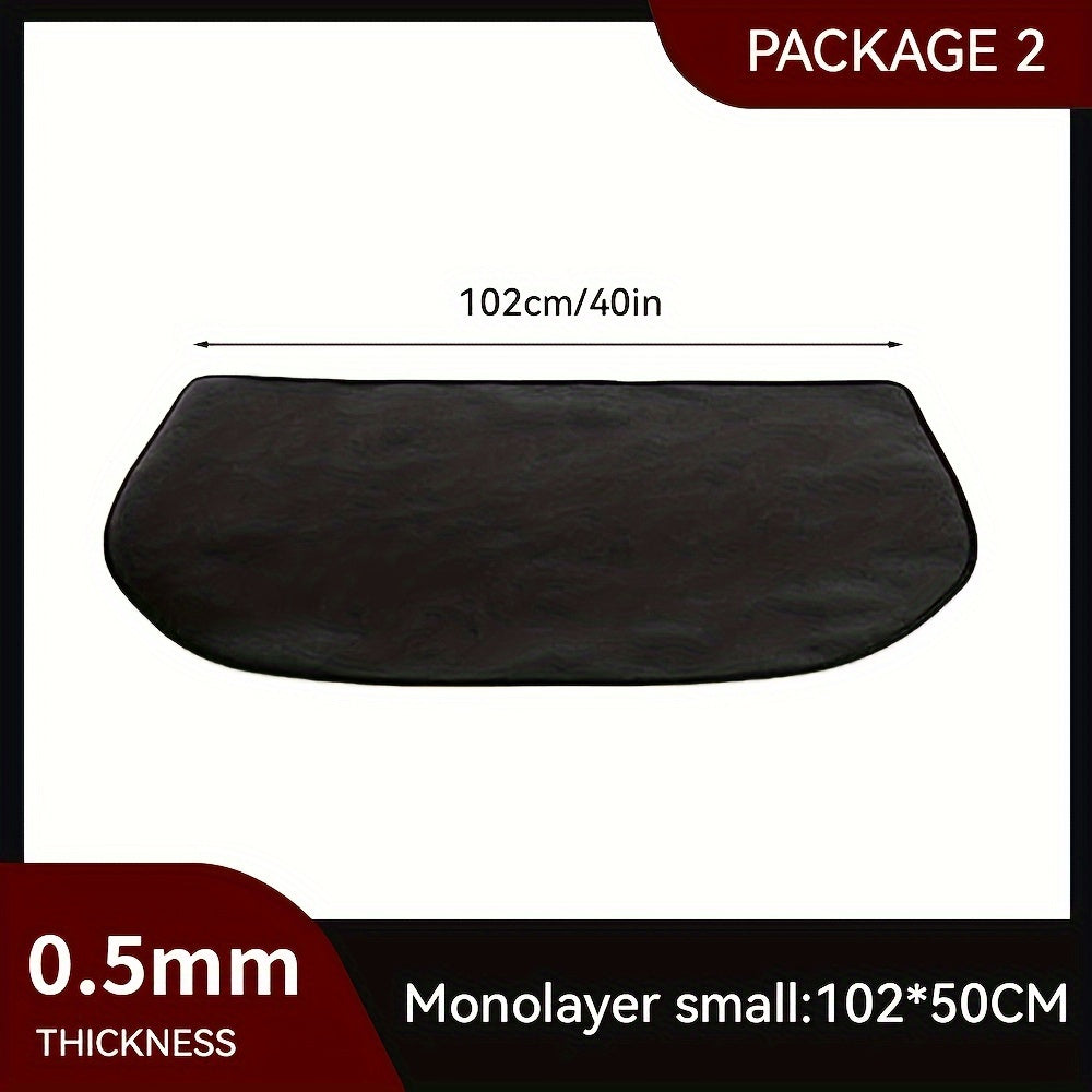 Огнестойкая подложка с большими закругленными углами для дровяных печей и каминов, рассчитанная на высокие температуры, идеально подходит для использования в домашнем хозяйстве.