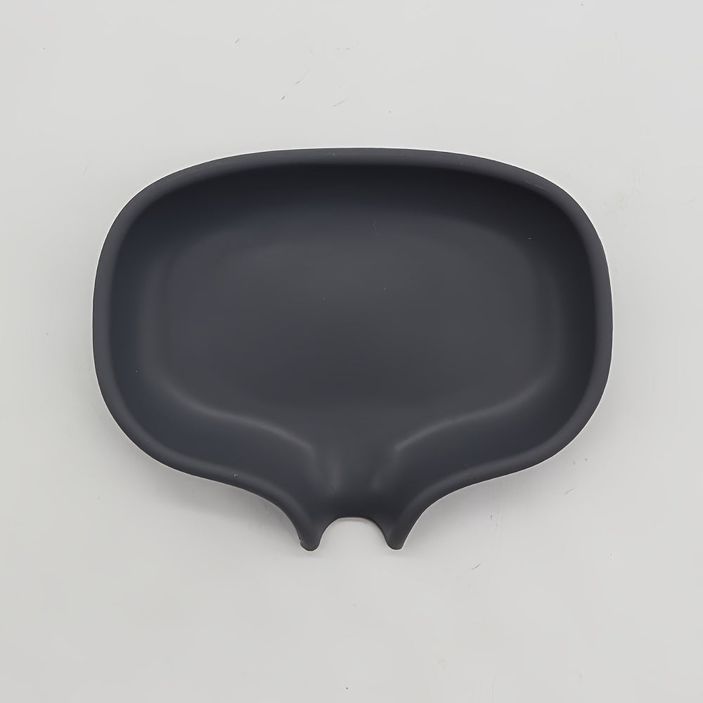 Jabonera minimalista para baño con drenaje, cerámica blanca, diseño compacto