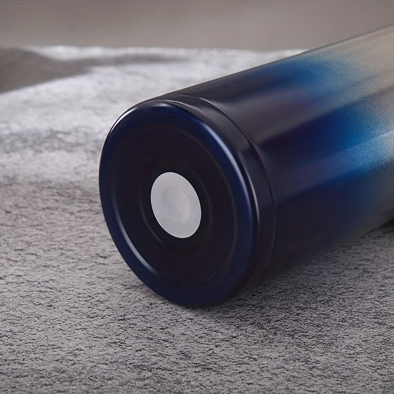 304 zanglamas po'latdan yasalgan bir parcha Gradient Color vakuum termos, ichimliklarni harakatda issiq yoki sovuq saqlash uchun mukammal. Yoz va qish uchun ideal bo'lgan bu izolyatsiyalangan suv shishasi ajoyib sovg'a g'oyasidir.