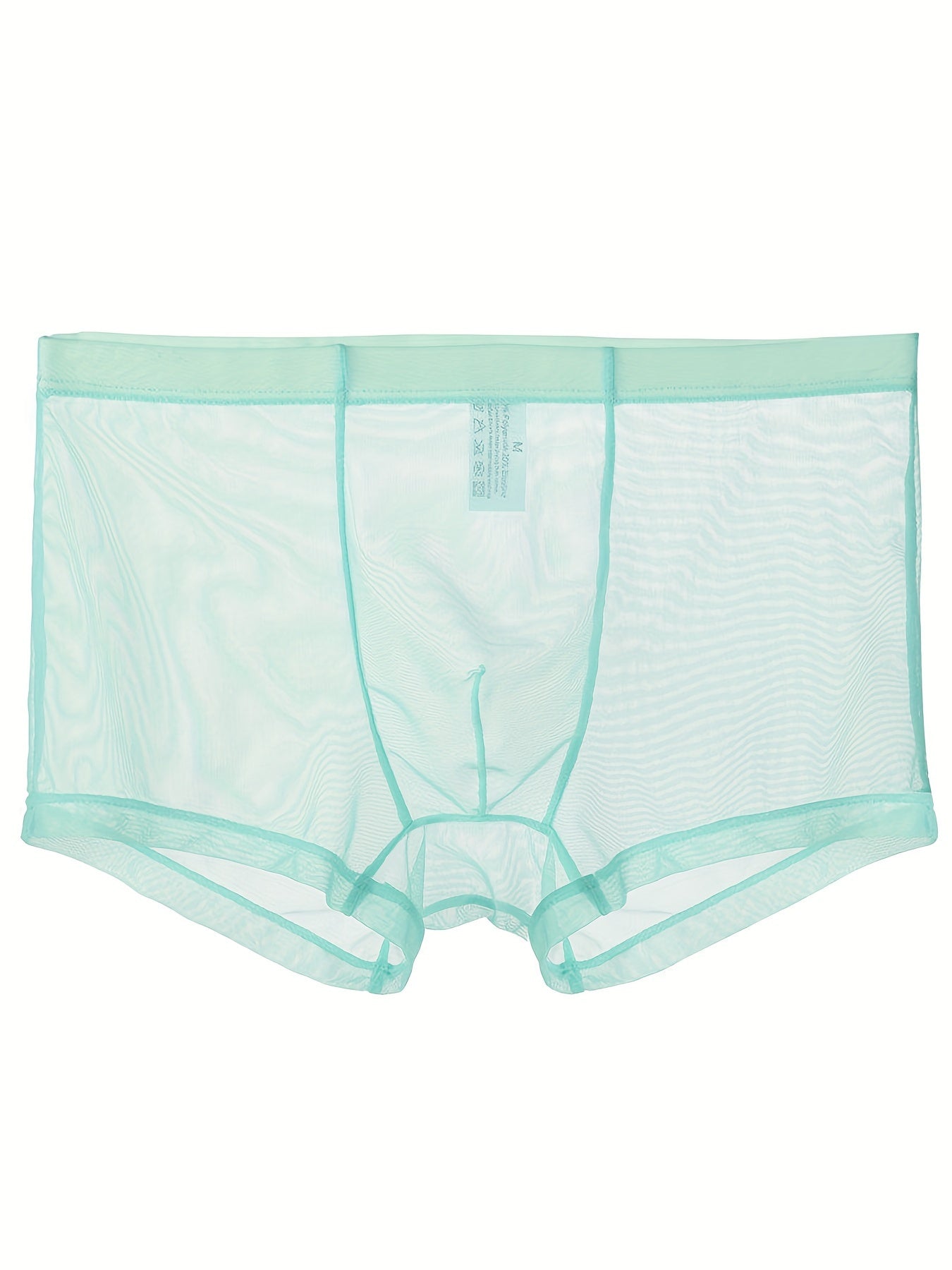Men's Transparent Mesh Underwear Set 3 Pieces Flat Angle Style Polyester