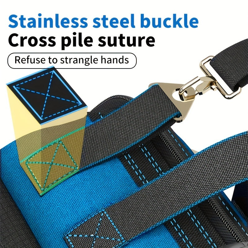 Waterproof Black Fabric Electrician's Tool Bag Waist Pack for Woodworking and Screwdriver Kit