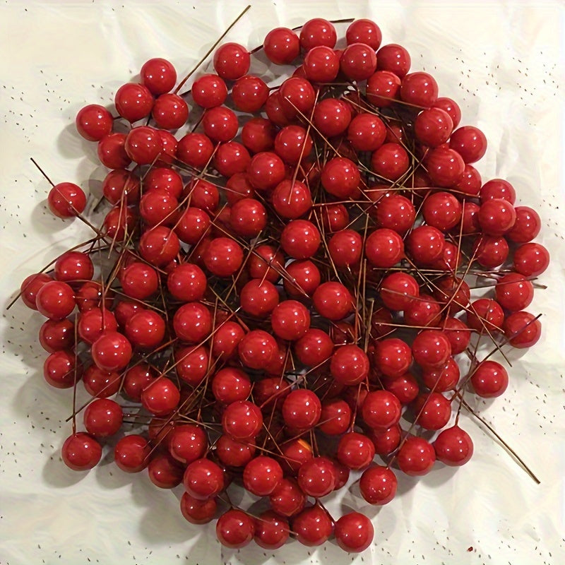 Artificial Berries Mix 100 Pieces for Holiday Decorating Wreaths and Crafts