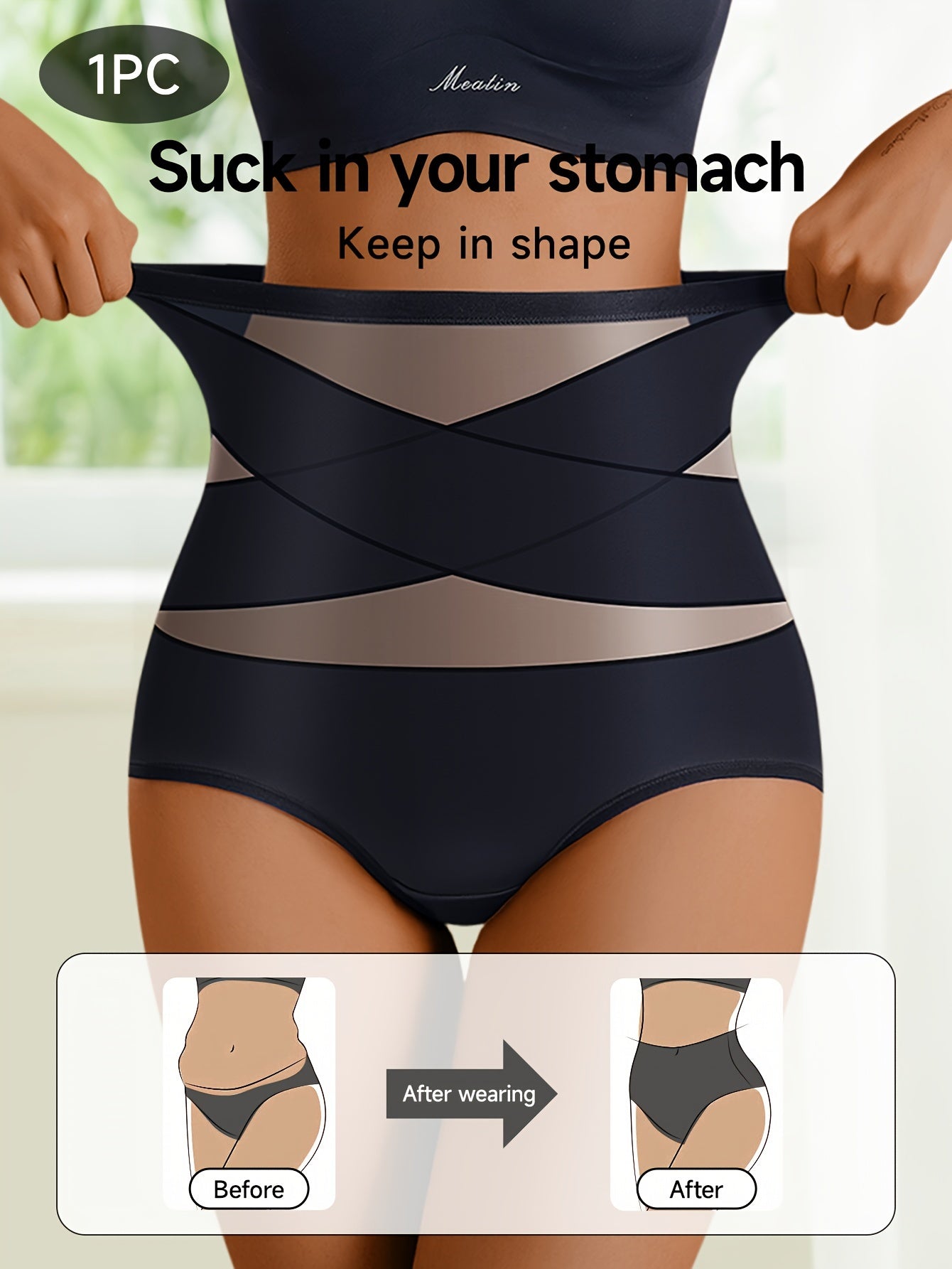 Женские трусики с высокой талией и перекрестными ремешками, средней поддержкой и нейлоновым материалом.