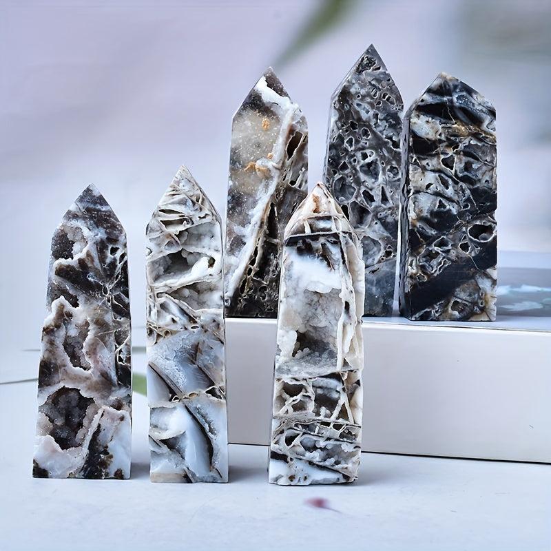 Natural Crystal Sphalerite Pillar for Home Decor and Interior Design