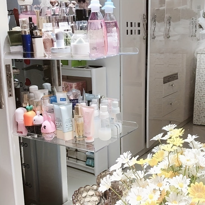 Tozalangan akrilik suzilgan javonlar hammom, oshxona va vinil yozuvlar ko'rgazmasi uchun