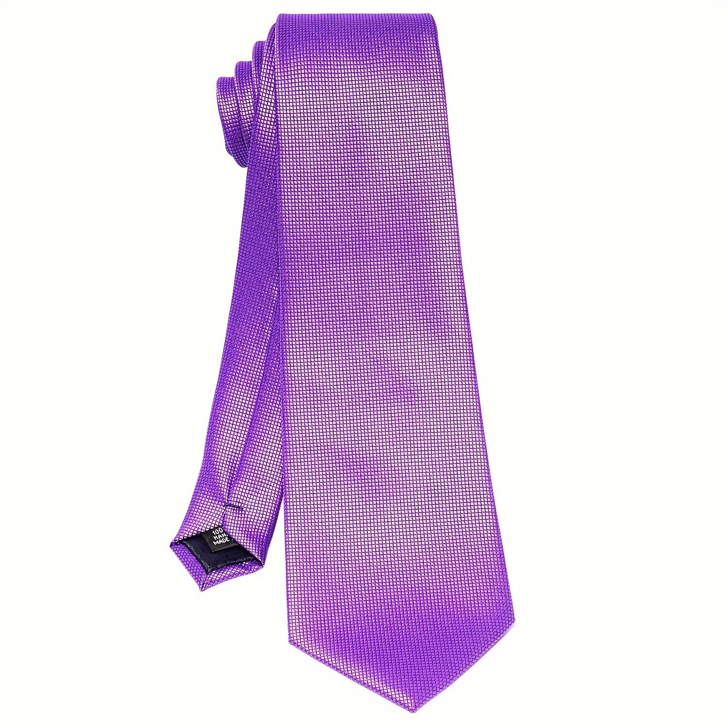 Men's 4-Piece Tie Set Necktie Pocket Square Cufflinks Gold Tie Clip for Weddings Groomsmen Business