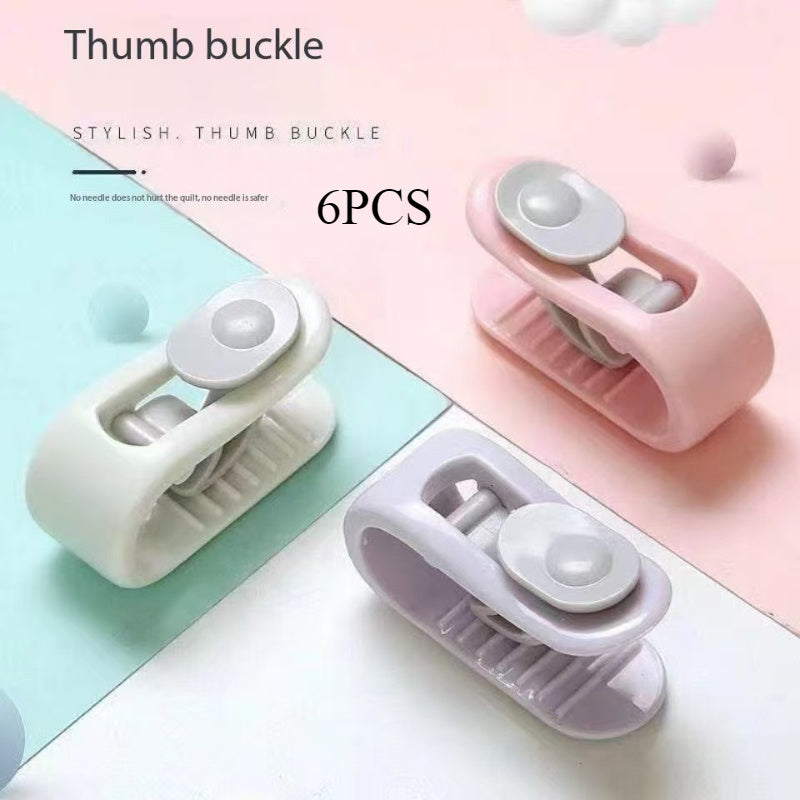 Set of 6 Reusable Bed Sheet Clips Anti-Slip Duvet Cover Fasteners Elastic Clasp