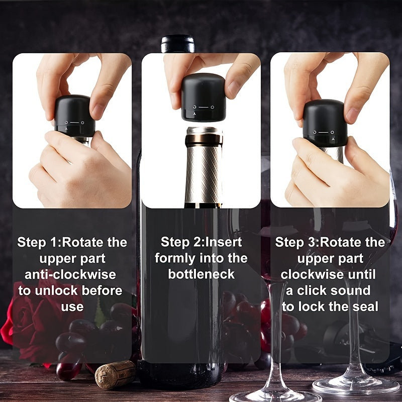 Single Pack ABS Wine Stopper for Red White Champagne Bottles Keep Wine Fresh Sealed