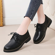 Women’s Black Synthetic Oxford Shoes, Lace-Up, All-Season, Comfortable