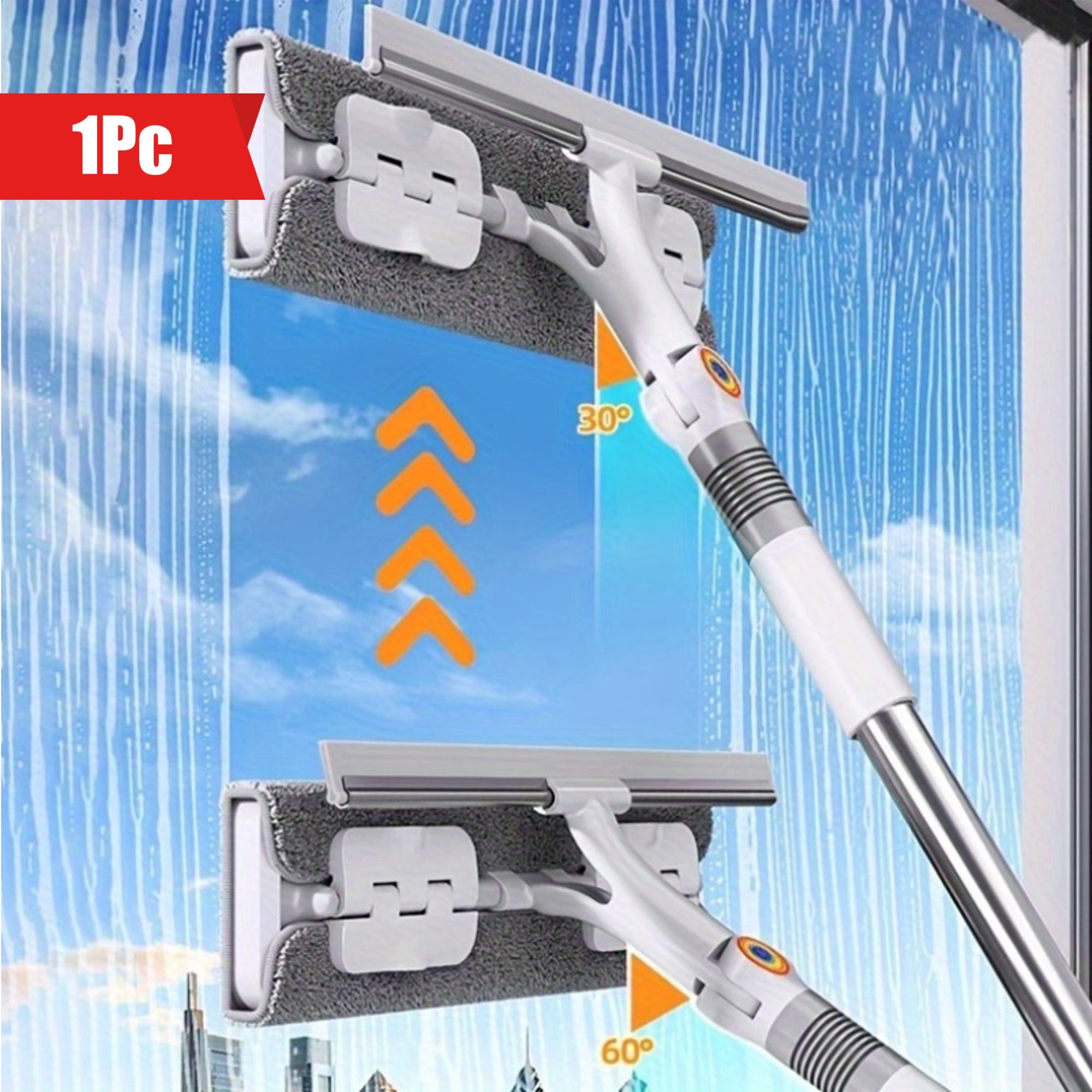 Mustahkam uy jihozi: Silikon, Metall va Plastikdan yasalgan Ko'p Qavatli Tozalash Qaychi Cho'tkasi - Shisha, Devorlar, Pol, Gilamlar, Mebel uchun ko'p funksiyali - 1 dona