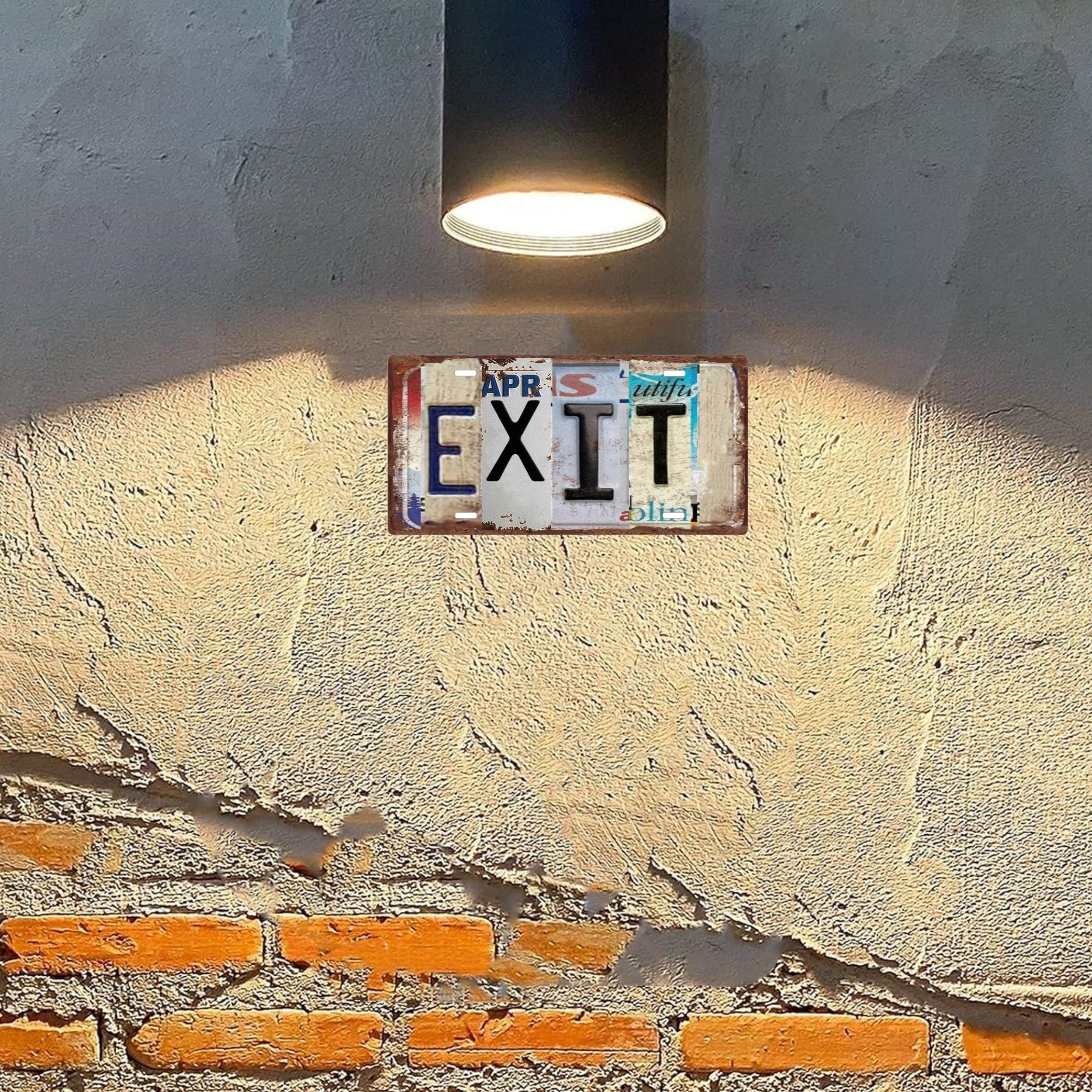 Retro Metal License Plate Sign 30x15cm for Home Bar Garage Farmhouse Decor