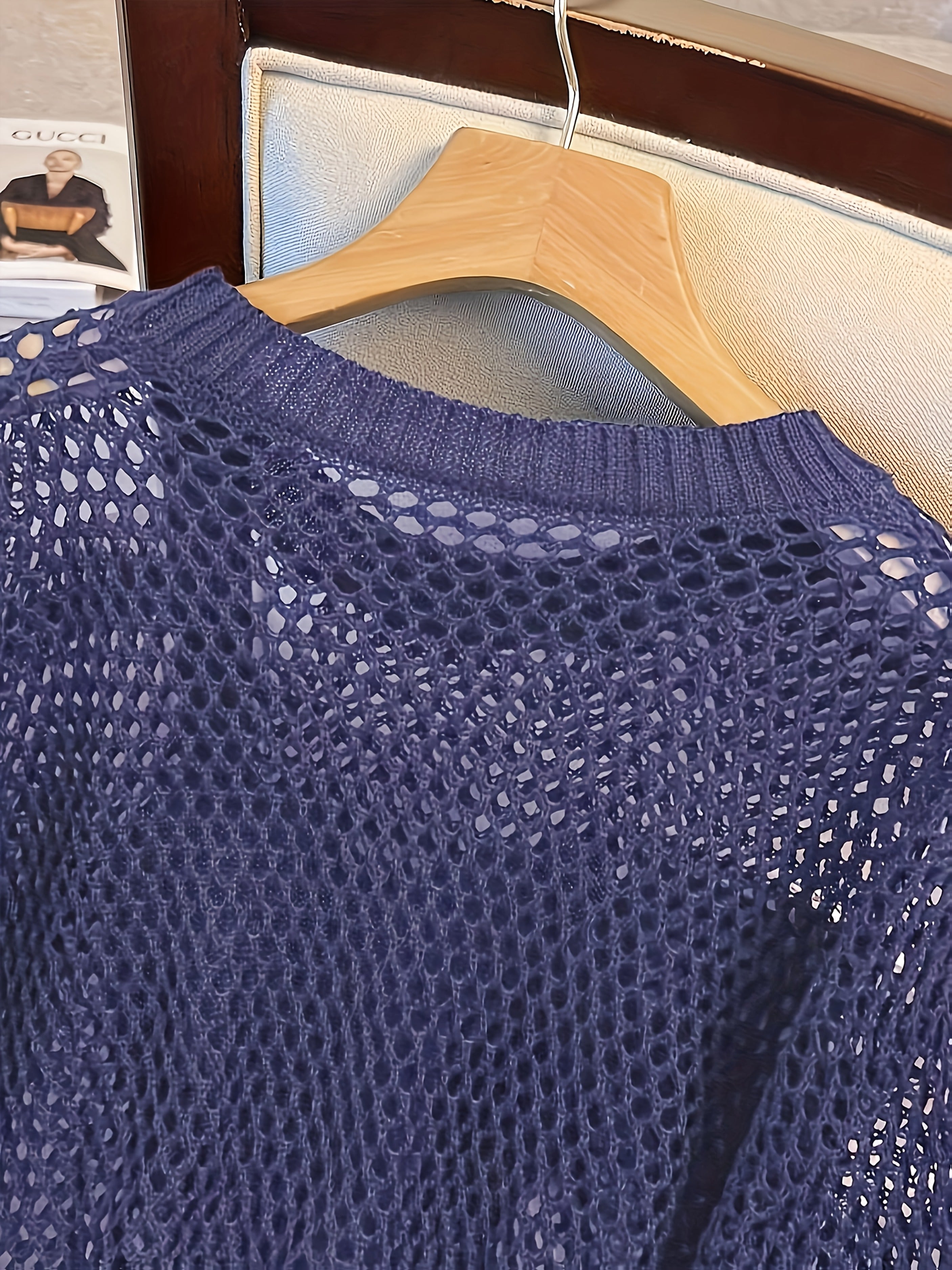 Женский свитер большого размера с длинными рукавами и вырезами в виде сердечек, дышащий повседневный топ