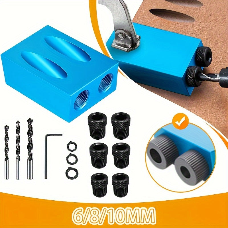 7/14pcs 15 Degree Oblique Hole Locator Drill Bit Set for Woodworking