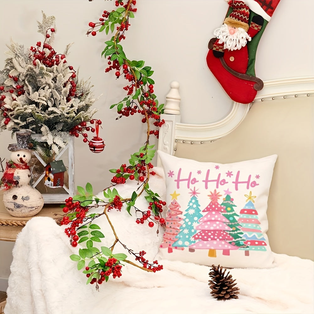 Qog'ozli Rojdestvo Daraxti Yostiq qoplami uchun Fermer uyining yotoq xonasi yoki divan uchun 1 dona bayram bezaklari