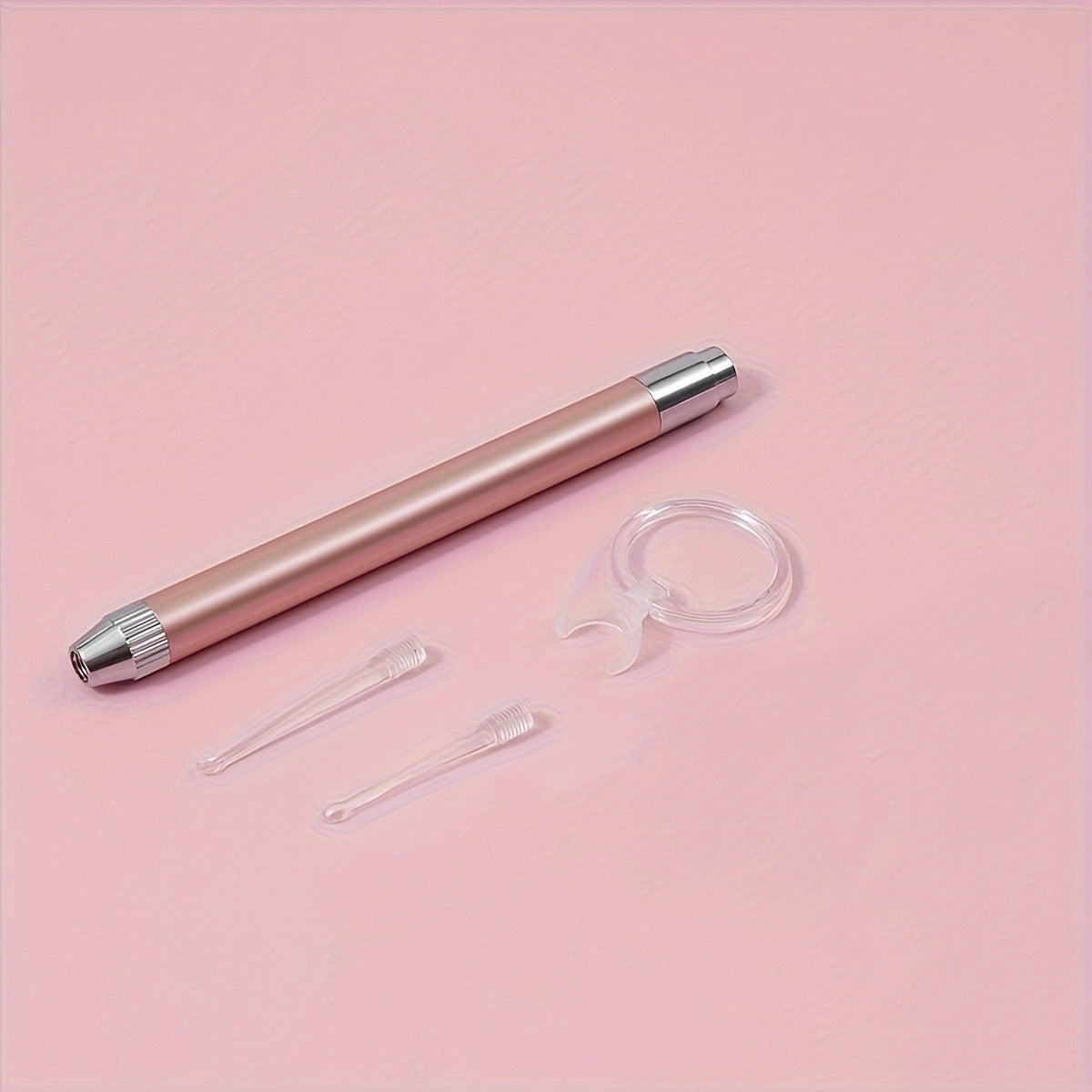 4-chiqishli zanglamaydigan po'latdan yasalgan quloq yuvish uchun to'plam, gul qizil va nane yashil quloq cho'kmalari bilan