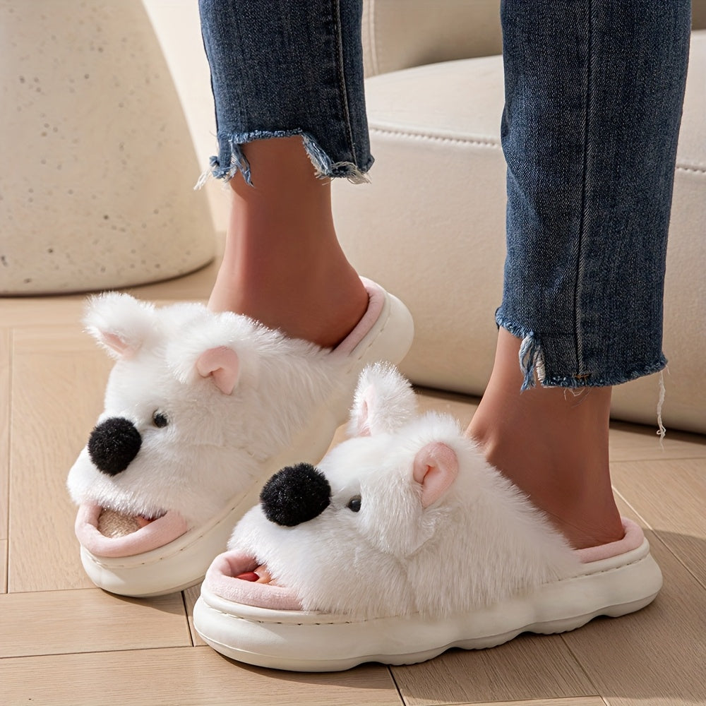 Unisex Open-Toe Cartoon Slippers for Home Comfortable Cozy House Shoes