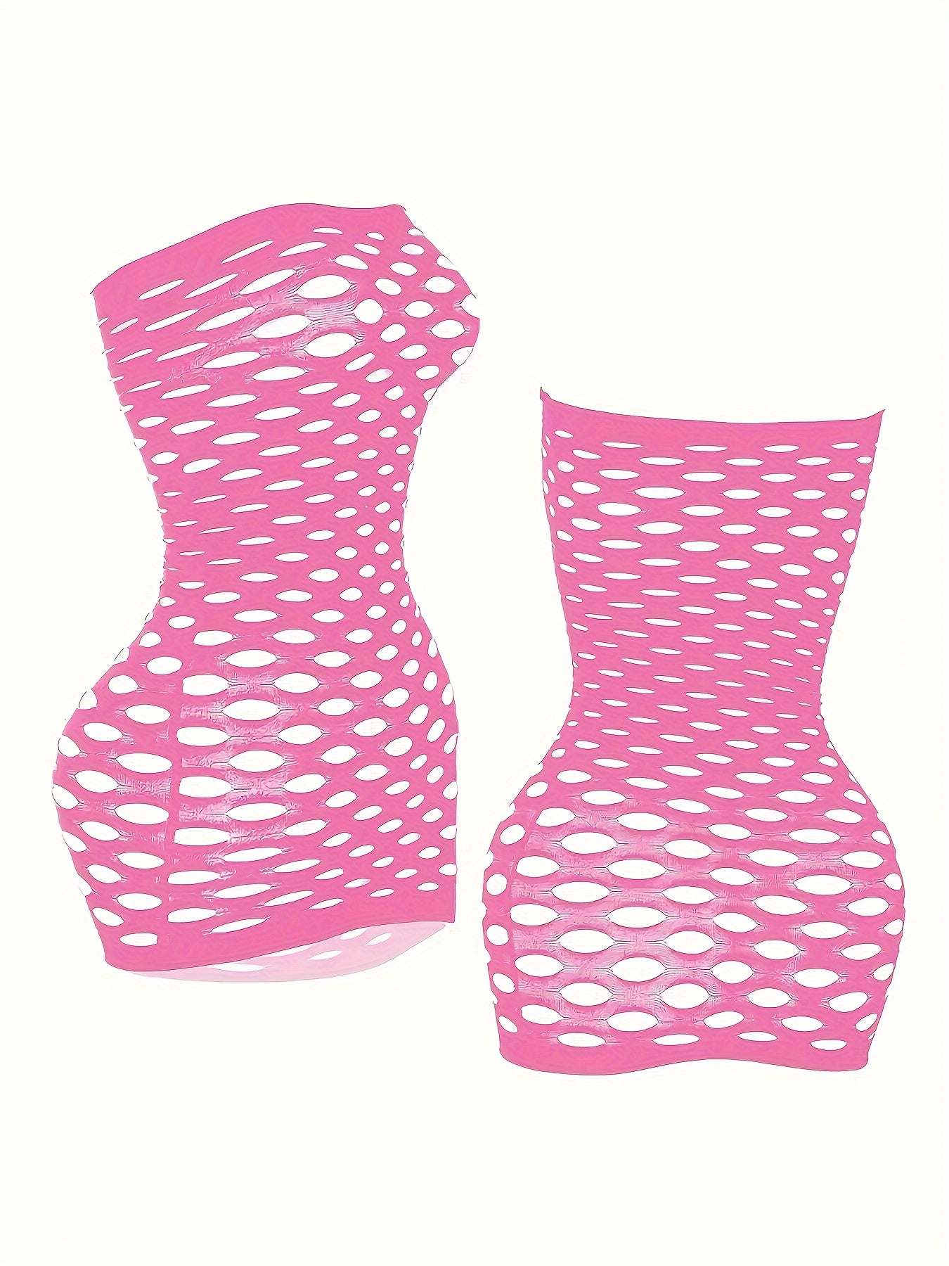 Women’s Fishnet Bodysuit with Cut-Out Details Nylon Elastane Lingerie