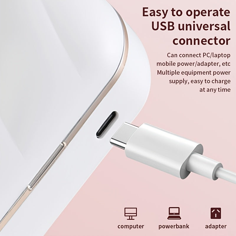 Limpiador de lentes de contacto con temporizador LED, limpieza automática, 4 velocidades, portátil, carga USB