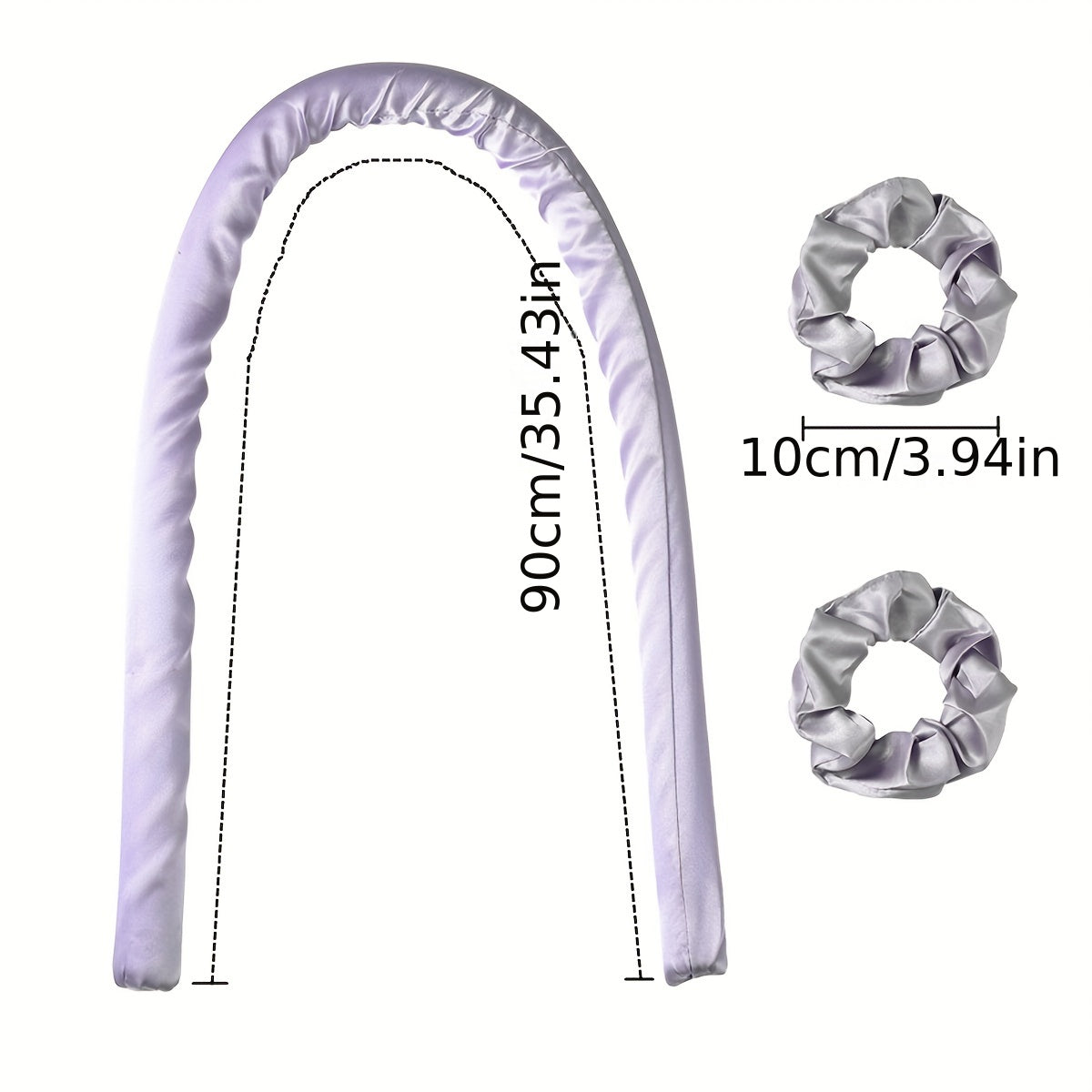 Juego de rulos para el cabello sin calor para mujeres, rodillos sin calor, diadema para rizar, 3 piezas