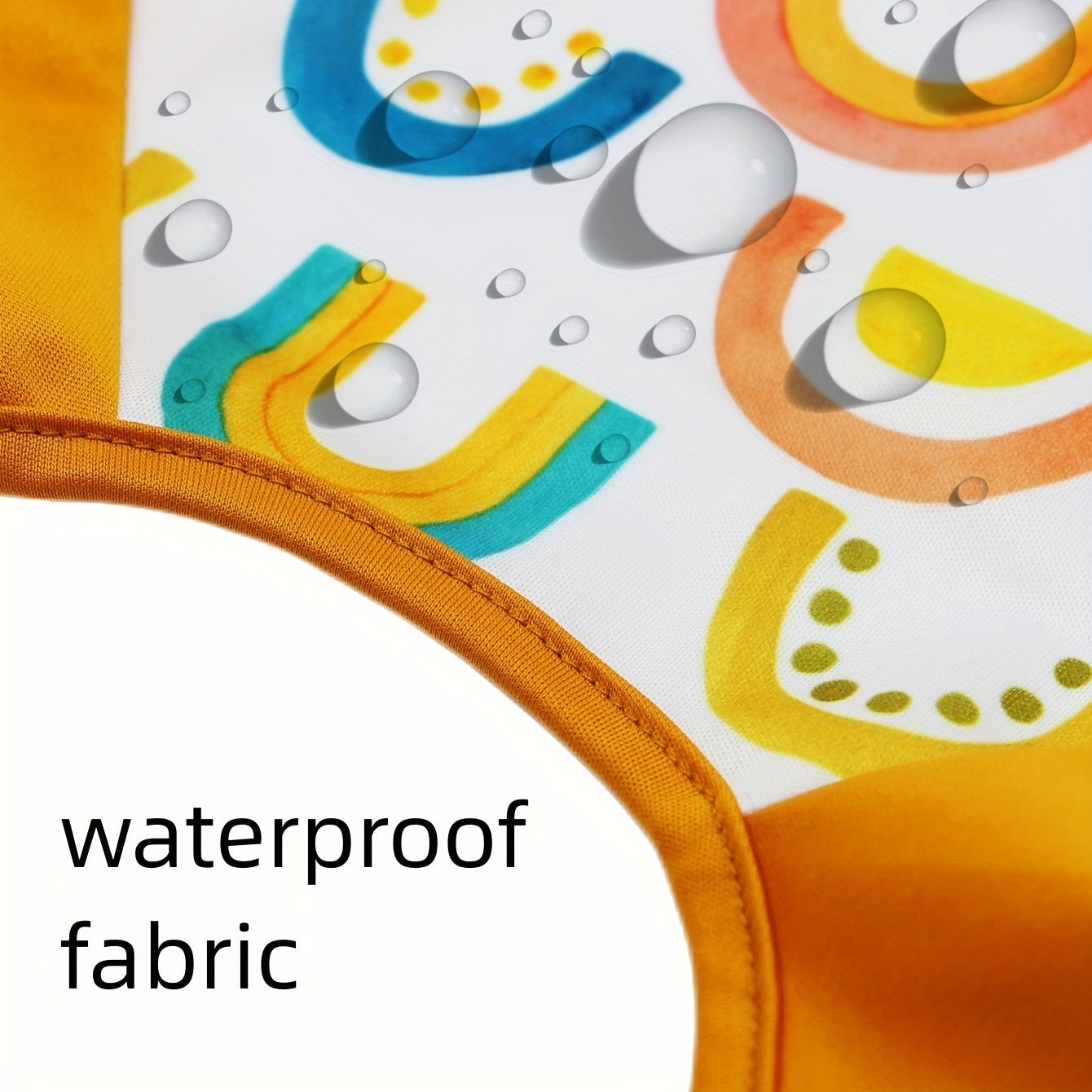 Baby Bibs Rainbow Print Long Sleeve Bib Suit for Babies 6-24 Months One Size