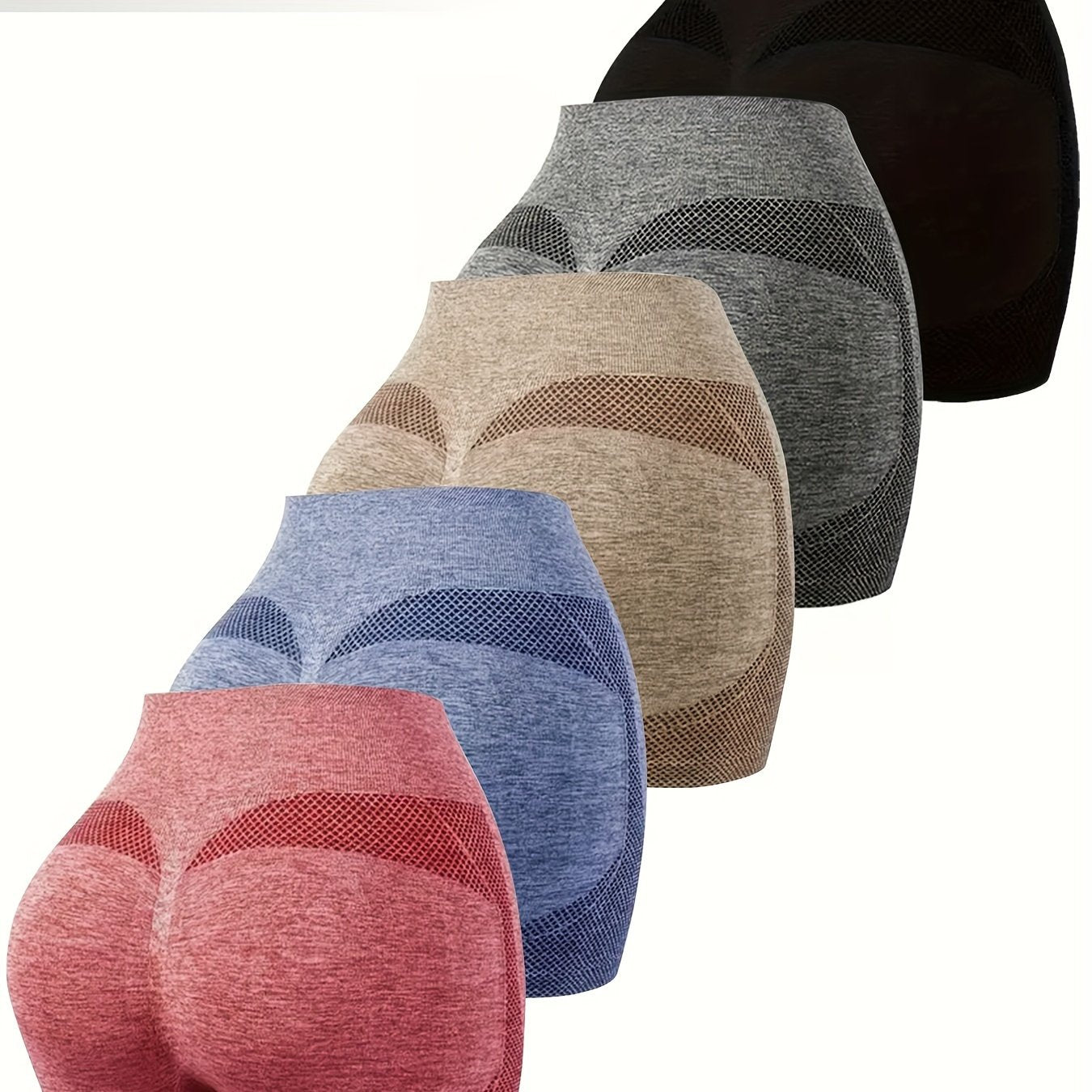 Women's High-Waisted Tummy Control Leggings for Sports Fitness Yoga with Butt-Lifting Stretch