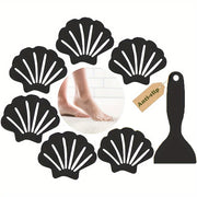 Set of 6 Non-Slip Bathroom Mats with Scraper for Bathtubs and Pool Floors