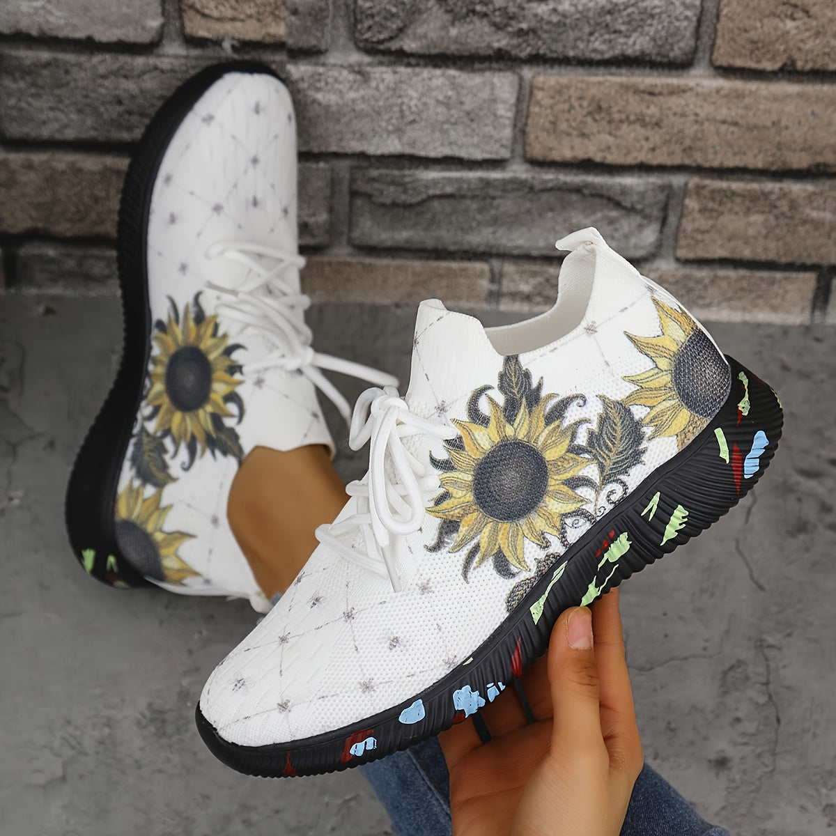 Women's Fashion Print Sneakers Lightweight Breathable EVA Sole