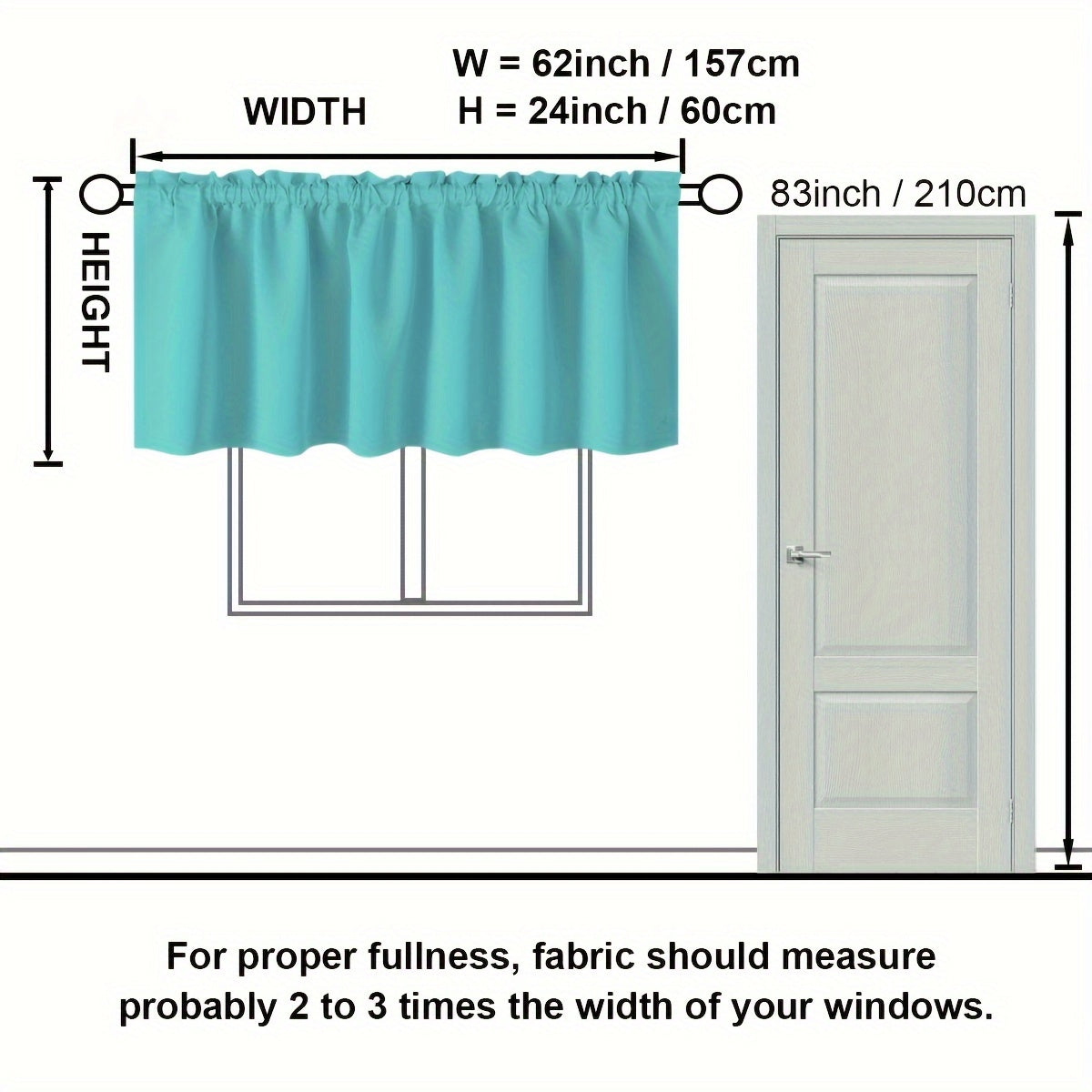 Blackout Heat Insulation Curtain Rod for Kitchen Living Room Bedroom Home Decor