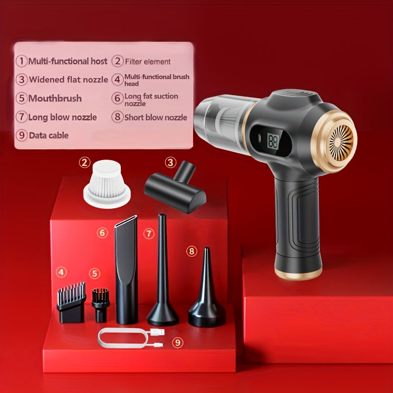 Portable Handheld Vacuum Cleaner USB Rechargeable with Crevice Tools