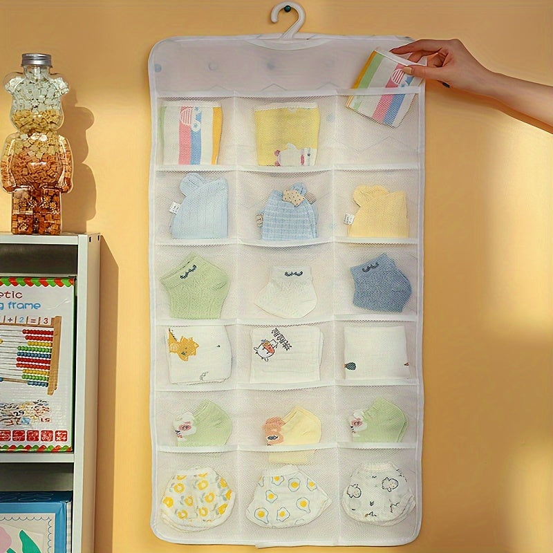 18-Pocket Over-the-Door Organizer Space-Saving Storage for Nursery and Kids Room